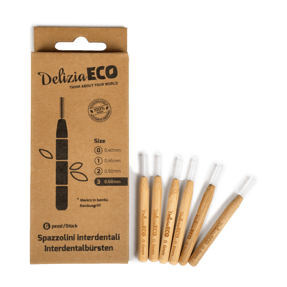 DELIZIA-ECO spazzolino interdentale bambú x6  -  0,45mm