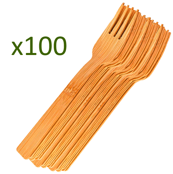 DELIZIA-ECO Forchetta bambù x100 pezzi